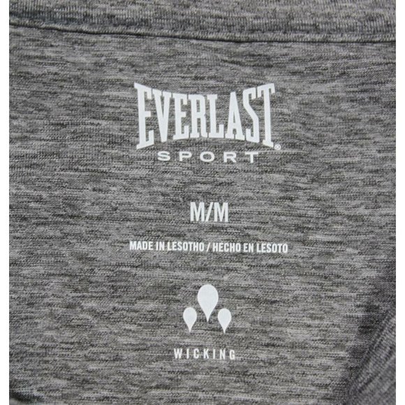 Everlast Sport Moisture Wicking Athletic Sports Top Charcoal Gray Size M/M - Picture 4 of 6